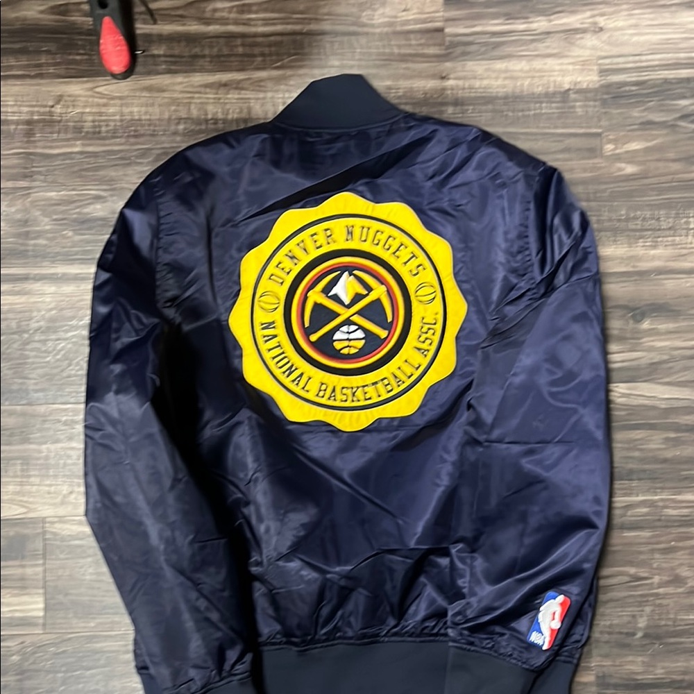 Men’s Denver Nuggets licensed special edition, Satin Bomber Jacket - Picture 2 of 2